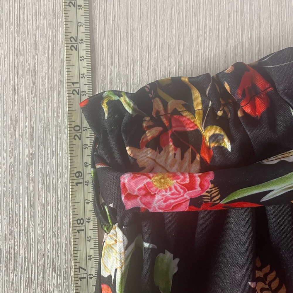 Floral High Waist Paper Bag Shorts - Picture 11 of 16